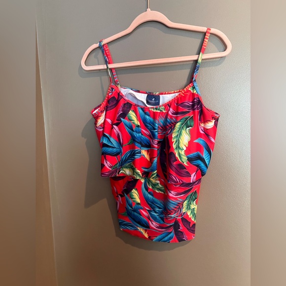 Caribbean Joe Women's Standard Ruffle Tankini Tummy Swimsuit Set | Size XXL - Picture 2 of 7